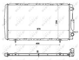 NRF 58111 - RADIADOR ROVER 400