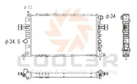 COOL3R 105508084 - RAD. OPEL ASTRA G ( 98-09 ) AUT.