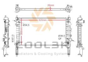 COOL3R 1055L1087 - RAD. OPEL MOKKA / MOKKA X 1.6 CDTI (12-) AUT.