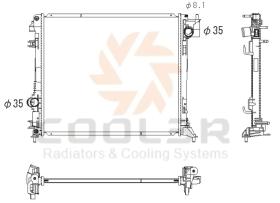 COOL3R 1027C1082 - RAD. NISSAN QASHQAI (J11) 1.6dCi / 1.6 DIG-T (13-21).