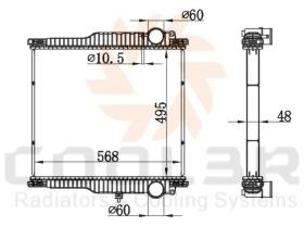 COOL3R RT010 - RAD. OPEL OMEGA B 2.5 / 3.0 (94-00) AUT.