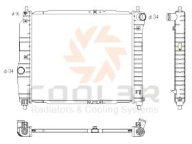 COOL3R 10250008 - RAD. CHRYSLER PT CRUISER (PT) 2.0 / 2.4 (00-10) AUT.