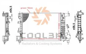 COOL3R 1432197 - RAD. OPEL MOKKA X (2013) 1.4 ECOTEC AUT. 16-.