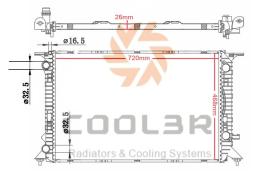 COOL3R 1446057 - RAD. AUDI A4 - A5 15-.  /  PORSCHE MACAN 15-. AUT.