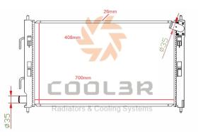 COOL3R 1414196 - RAD. MITSUBISHI CANTER 4D33 (93-99) FUSO