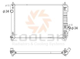 COOL3R 102515083 - RAD. CHEVROLET AVEO 1.4 (T250) (06-11) MANUAL.