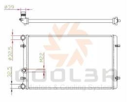 COOL3R 109541082 - RAD. VW JETTA, 84-92