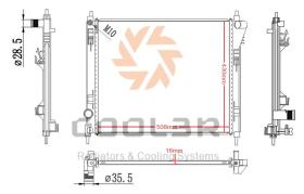 COOL3R 1415466 - RAD. NISSAN NP300 NAVARA (D23) 2.3DCI 14-. Aut