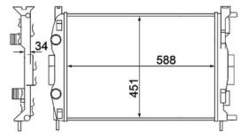 COOL3R 106012083 - RAD. RENAULT MEGANE II / SCENIC II (02-09).