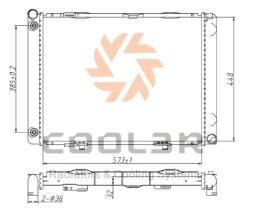 COOL3R 16PA0539 - RAD. JEEP CHEROKEE (XJ) 2.5 TD 4x4 (88-01)