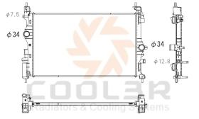 COOL3R 1055B2082 - RAD. OPEL CORSA E 1.3CDTI / 1.4 (15-)