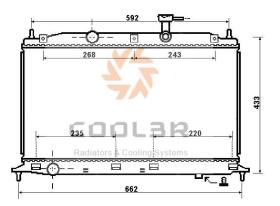 COOL3R 104009081 - RAD. HYUNDAI ACCENT (LC), 00-06 1.5 CRDi