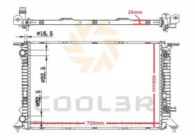 COOL3R 1446042 - RAD. SSANGYONG ACTYON / XIRON 2.0XDI (05-) AUT.