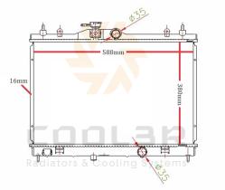 COOL3R 1415173 - RAD. NISSAN TILDA 1.6 ( 07-11 ) AUT.