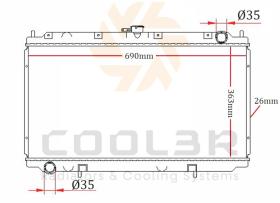 COOL3R 102732082 - RAD. NISSAN QASHQAI (J10) 1.6 dCi (07-13)