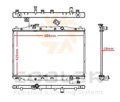 COOL3R 17192301 - RAD. MASSEY FERGUSON 133,135,140,145,148,152,164.