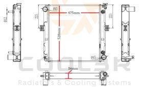COOL3R 14121522 - RAD. EUROYEN FORKLIFT FD25 (08) 2.5T AUT.