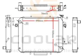 COOL3R 14121528 - RAD. FORKLIFT Caterpillar / Mitsubishi FD40N FD50N