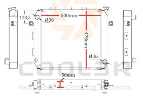 COOL3R 14121529 - RAD. FORKLIFT Toyota 5FD / FG30