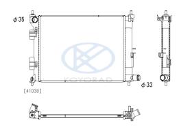 KOYO PL813699R - RAD. TUCSON / SPORTAGE 1.6I / 1.7 / 2.0 CRDI MAN. 06/15-